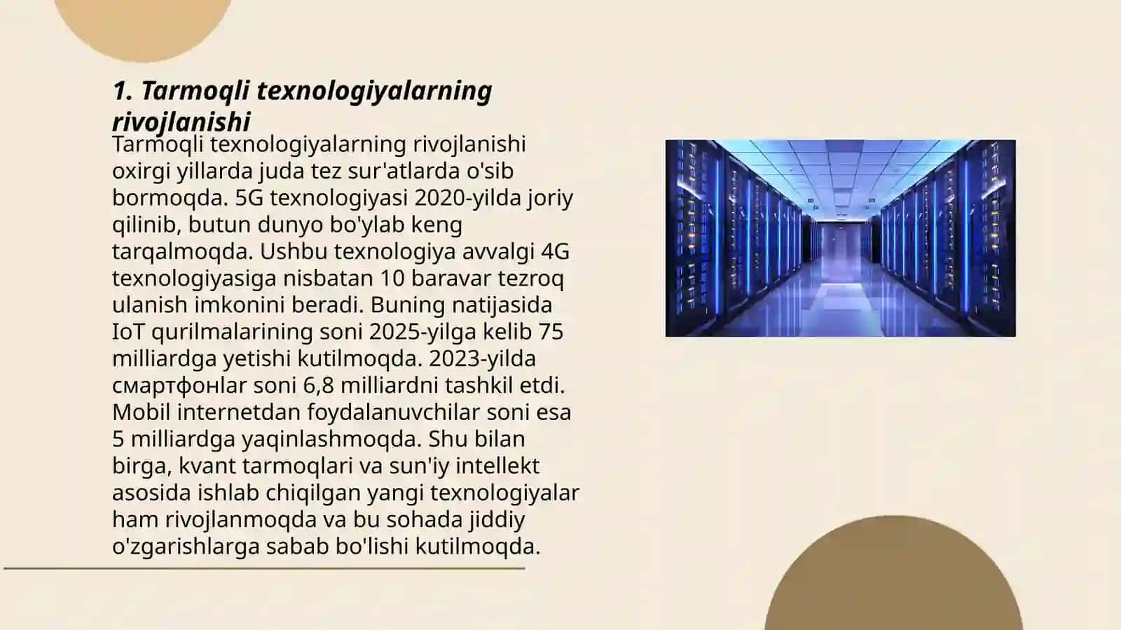 Tarmoqli texnologiyalari va Internet xizmatlari 3