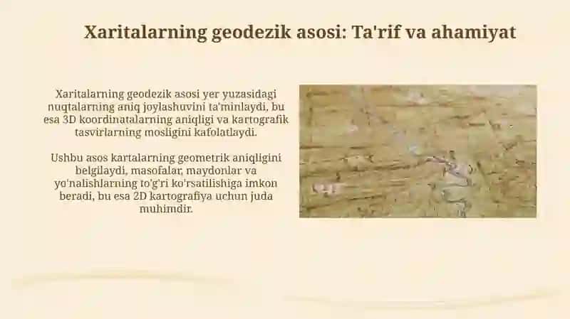 Kartalarni geodezik asosi 3