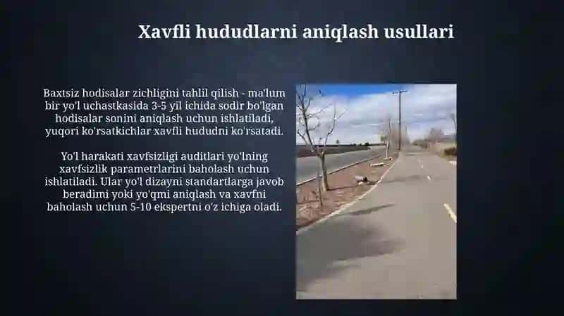 Xavfli hududlarni aniqlash va ularni kamaytirish choralari 3