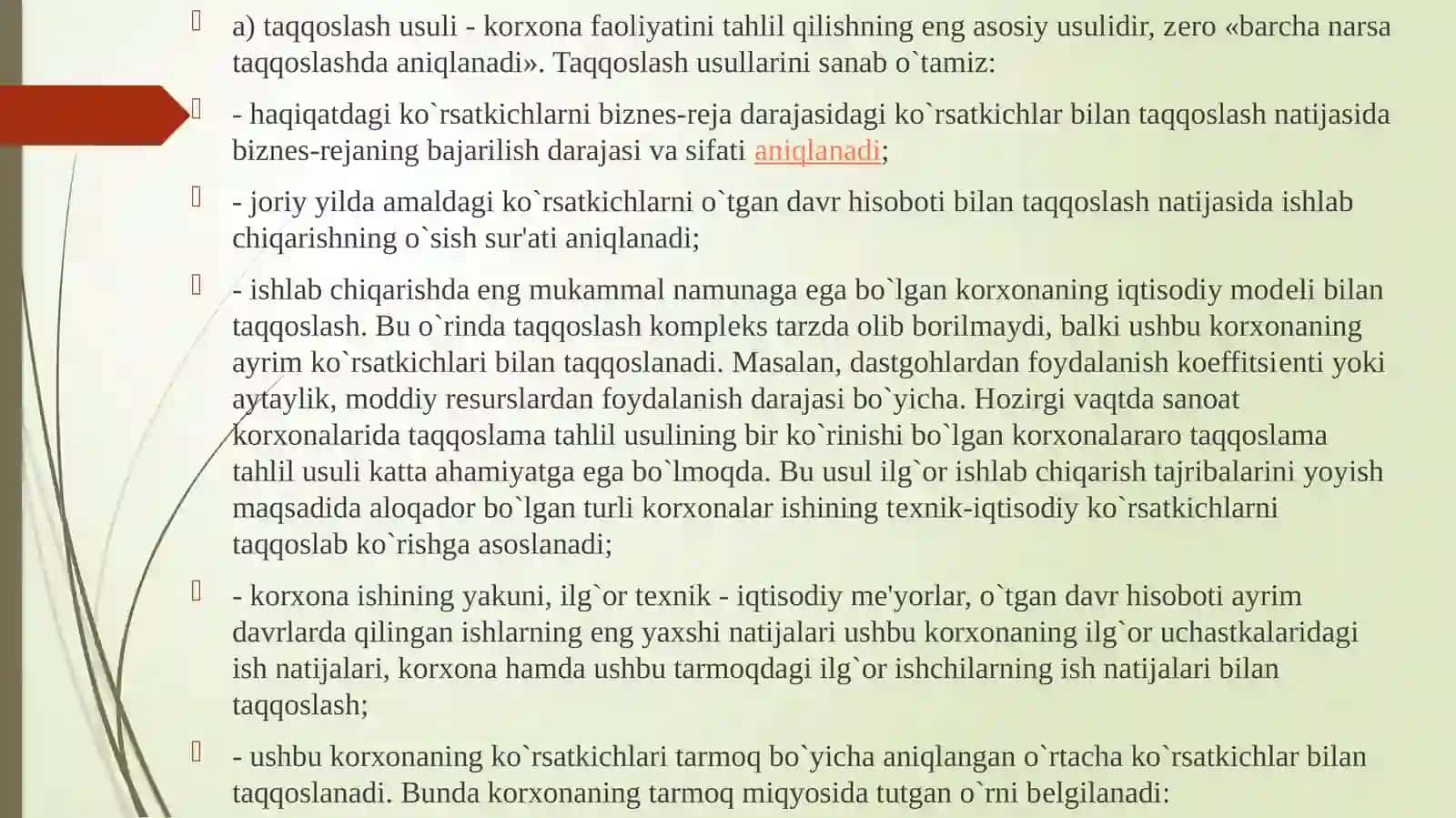 Iqtisodiy tahlilning oddiy-an’anaviy usullari 3
