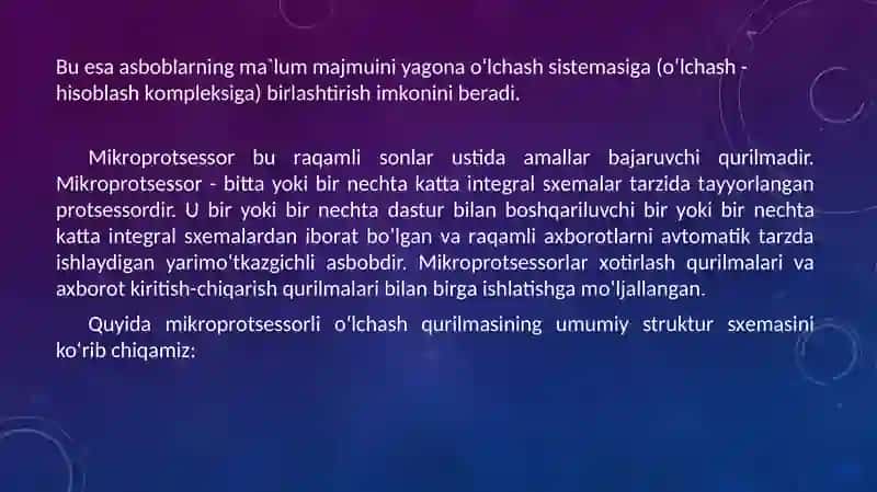 O‘lchash qurilmalari elementlari 3