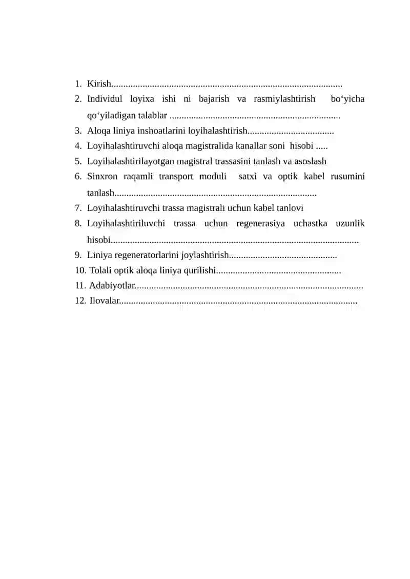 Namangan – Jizzax viloyatlari orasida optik transport tarmog‘ini loyixalashtirish 3
