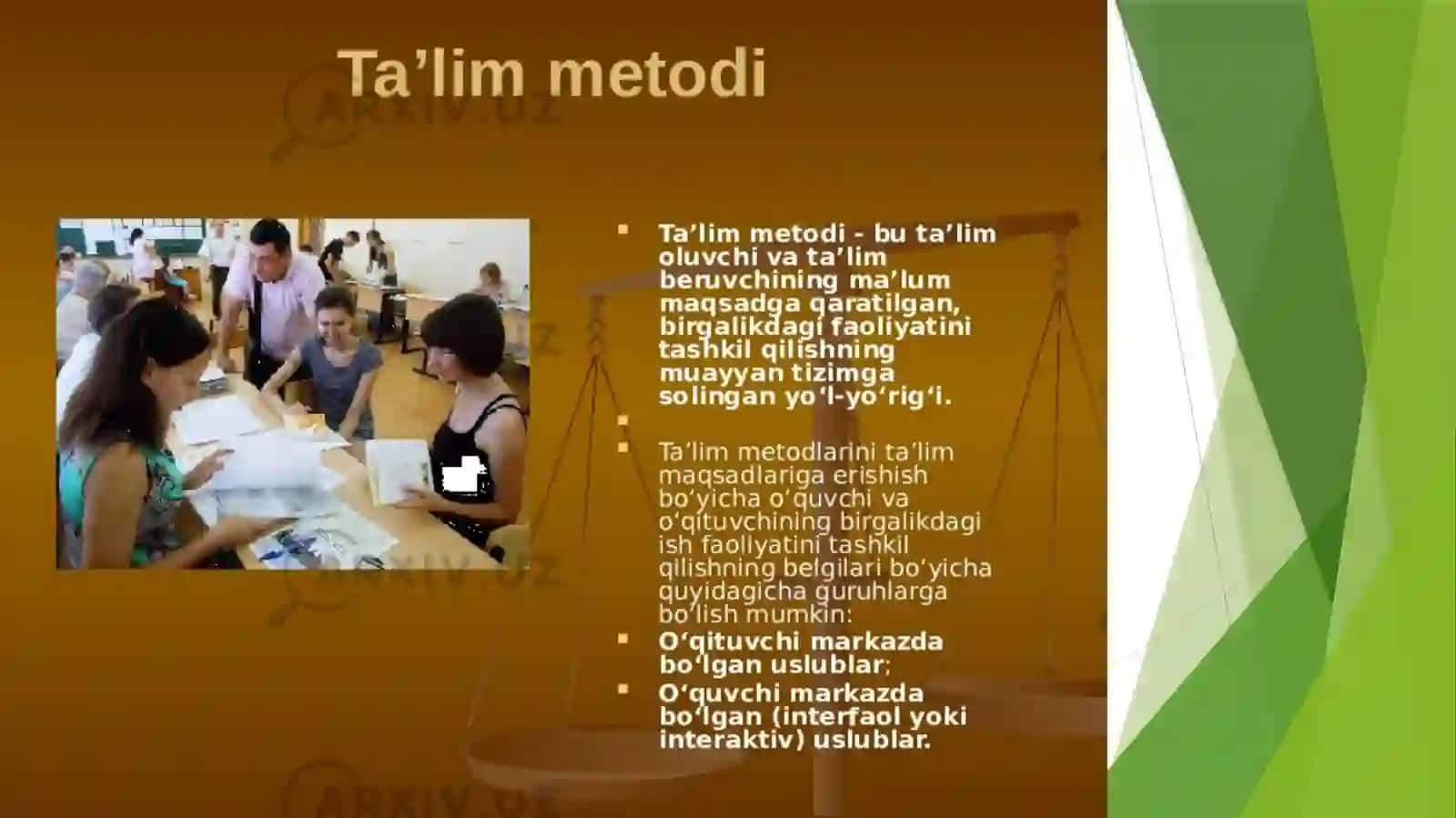 Дарс жараёнида укувчиларни бошқариш техникаси ва усулари 3