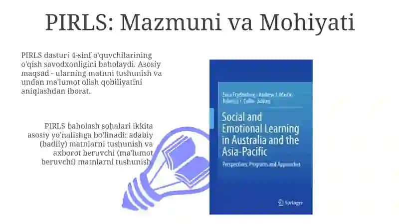PIRLS xalqaro baxolash dasturi mazmun mohiyati hamda ôtkazilish tarixi 3