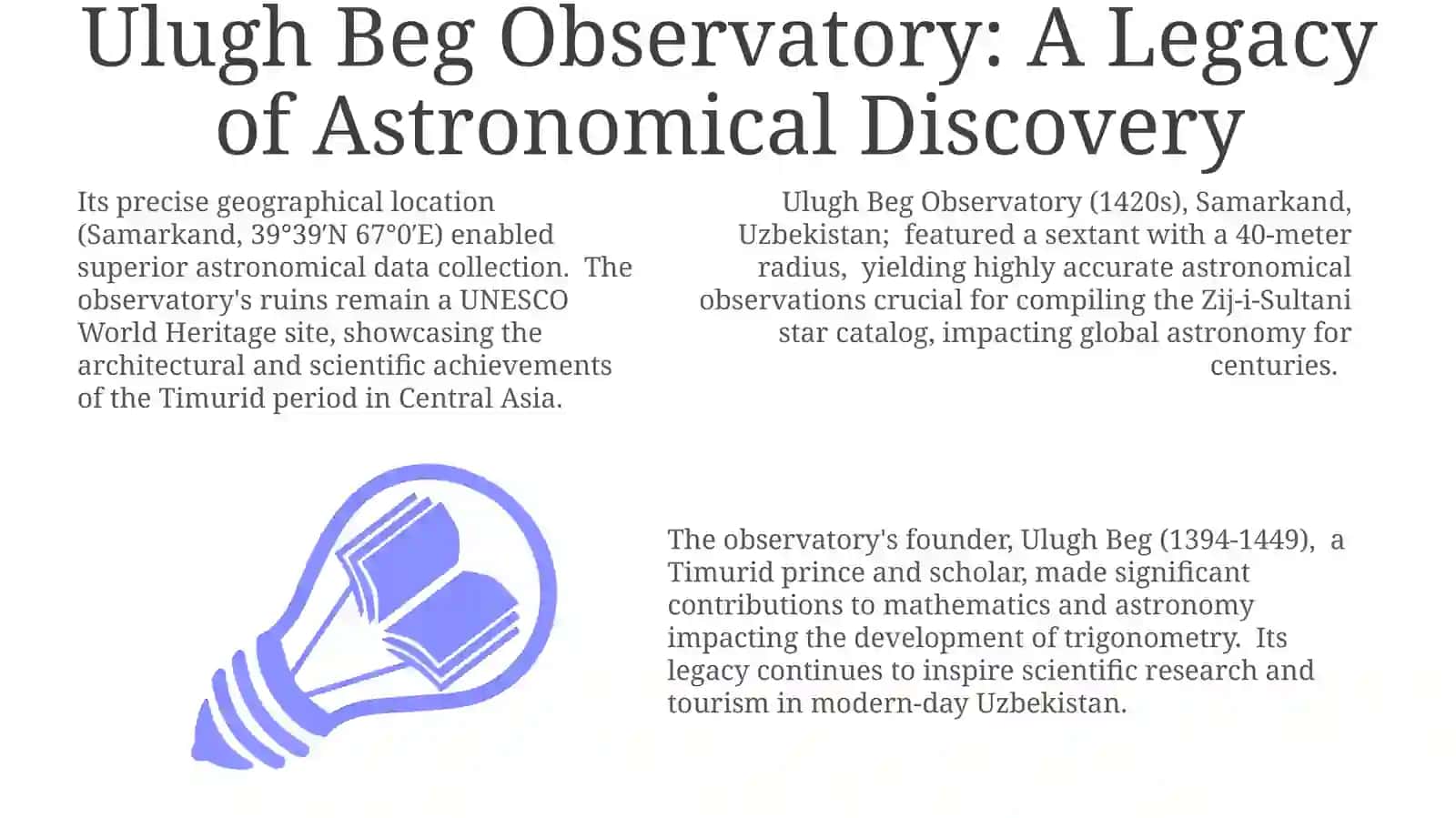 Ulugh Beg Observatory: A Legacy of Astronomical Discovery 3