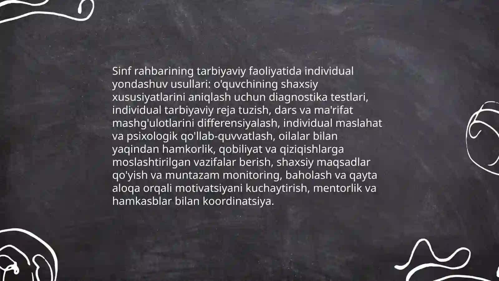 Sinf rahbarining tarbiyaviy faoliyati samaradorligini oshirish usullari 3