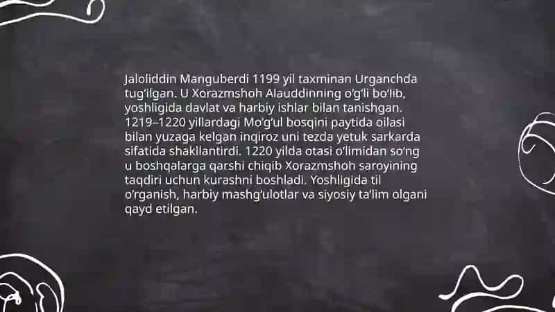 Jaloliddin Manguberdiyning hayoti va erta yillari 3