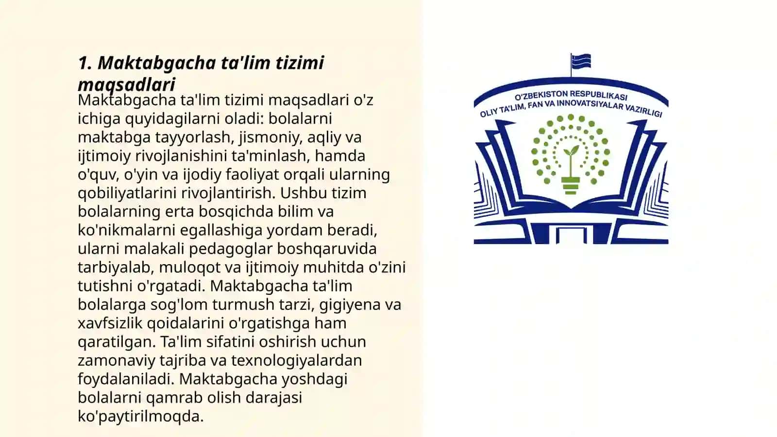 Maktabgacha ta'lim va tarbiya to'g'risidagi qonuni 3