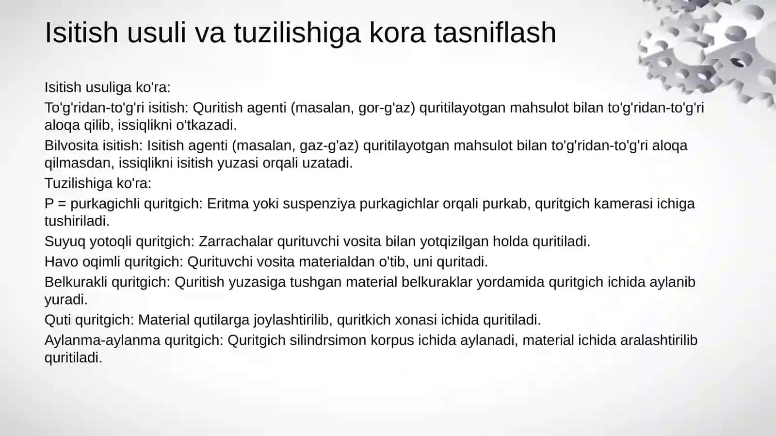 Quritgich apparatlarining klassifikatsiyasi va ishlash prinsipi 3