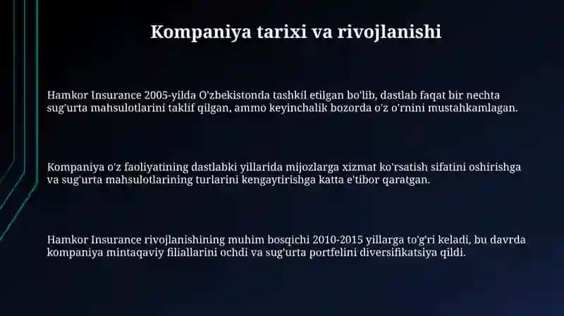 "Hamkor Suĝurta AJ" suĝurta kompaniyasi 3