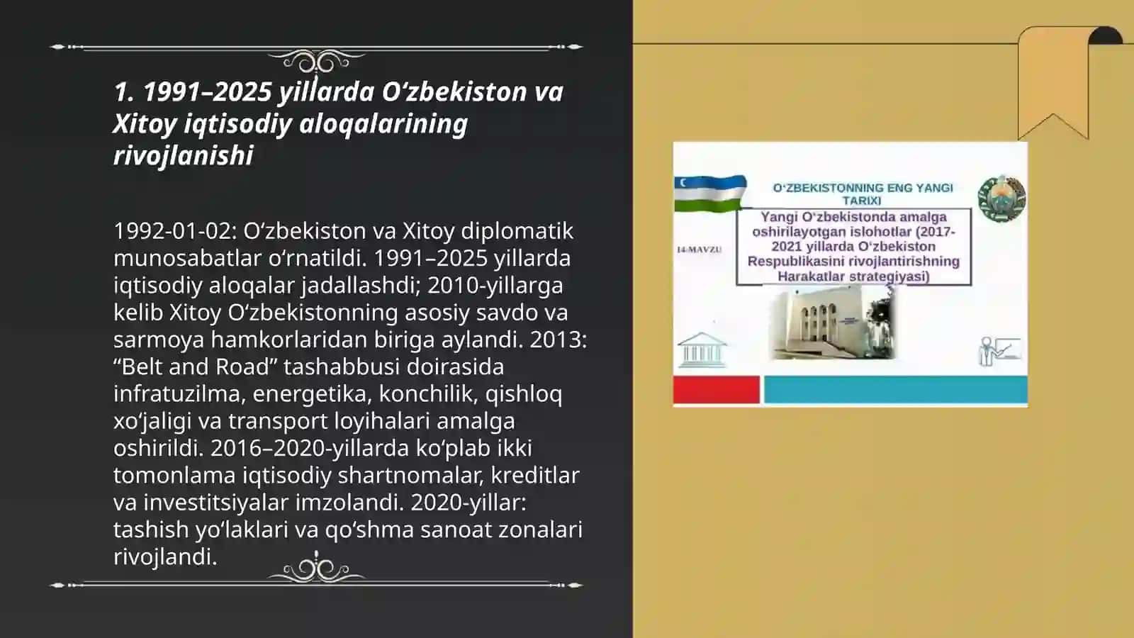 1991 2025 yillarda Oʻzbekiston va Xitoy davlatlari taraqqiyoti 3