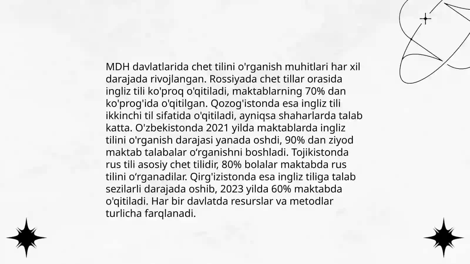 MDH Davlatlari va uzoq xorijda til oʻqitish 3