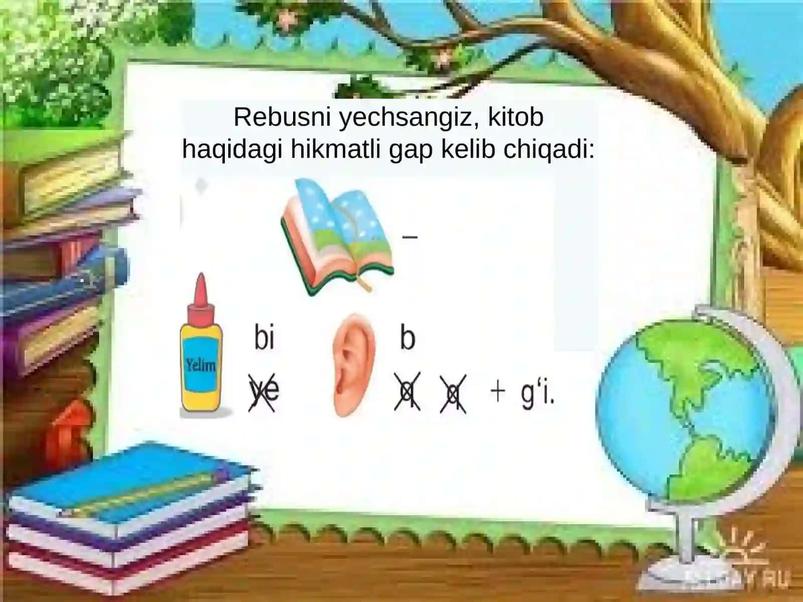Bo'lim yuzasidan takrorlash. Sinfdan tashqari o'qish 3
