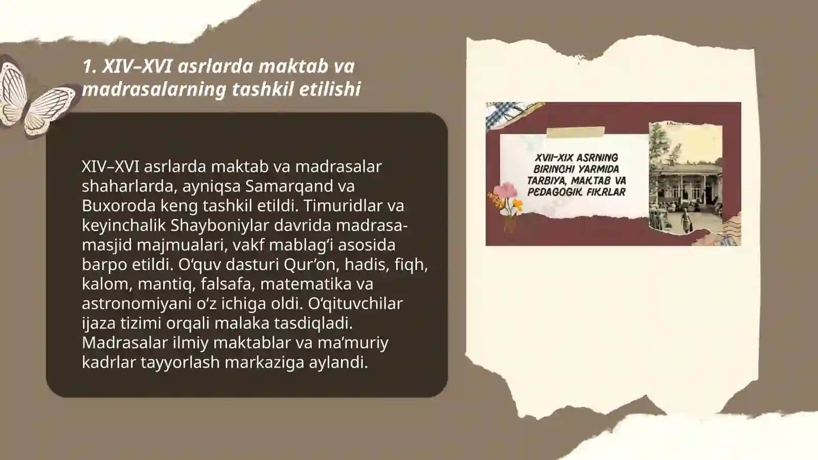 XIV-XVI asrlarda maktab va pedagogik g‘oyalar 3