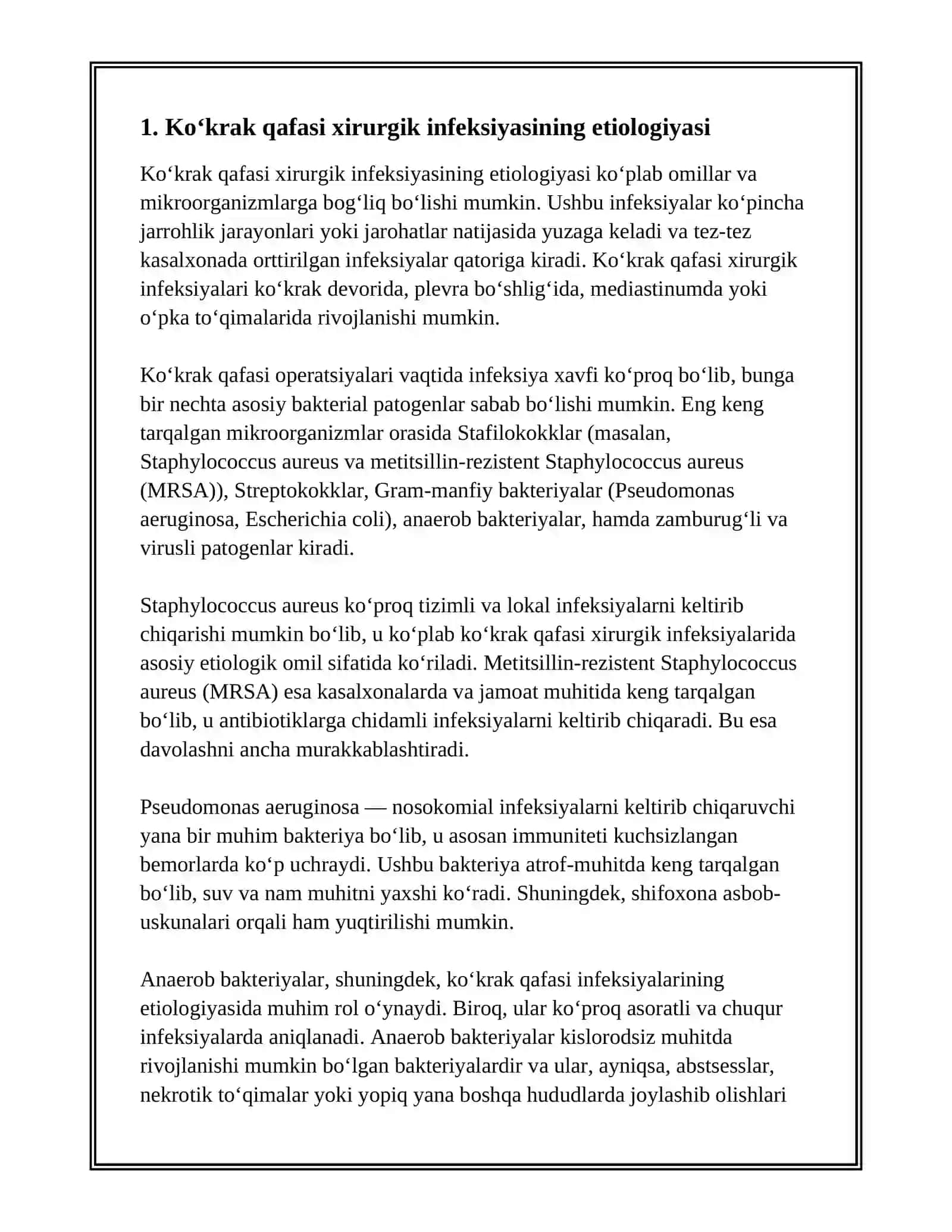KO‘KRAK QAFASI XIRURGIK INFEKSIYASI 3