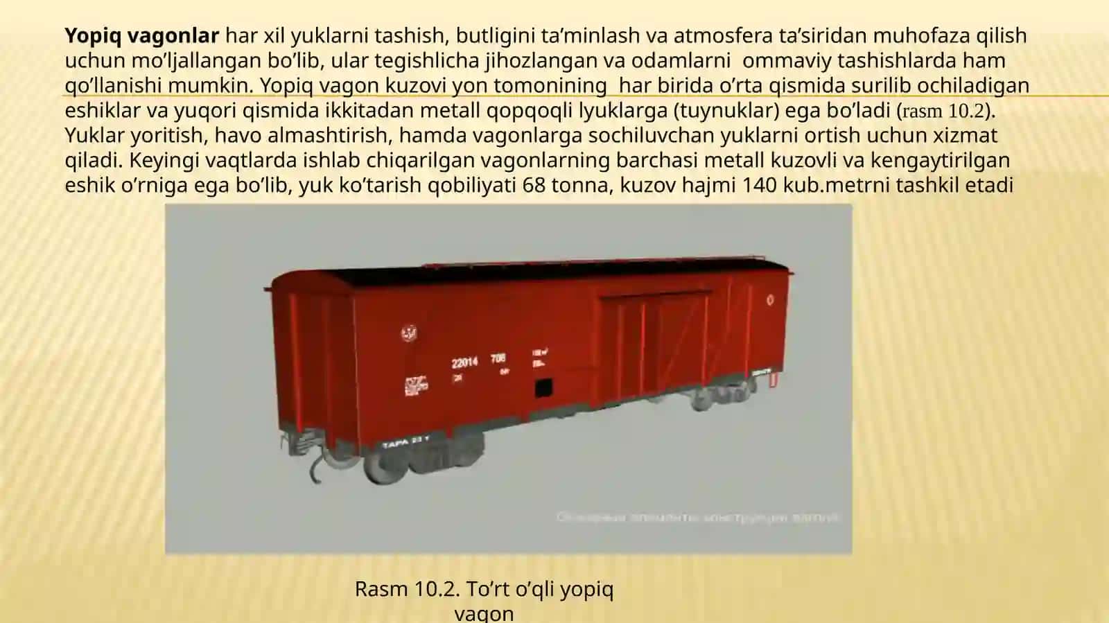Yukvagonlariparki va qo’llanilishi 3