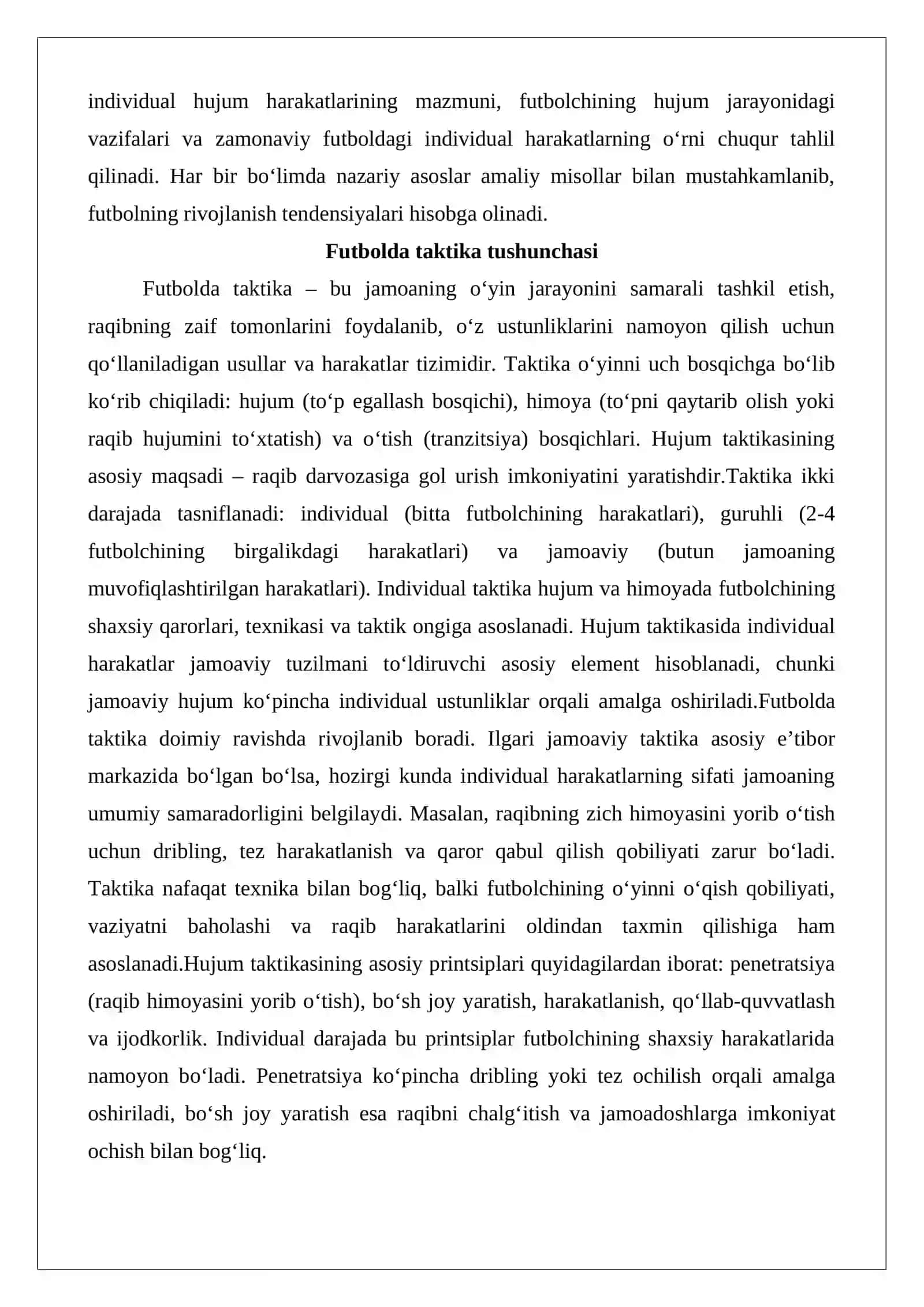 Individual taktika hujum 3
