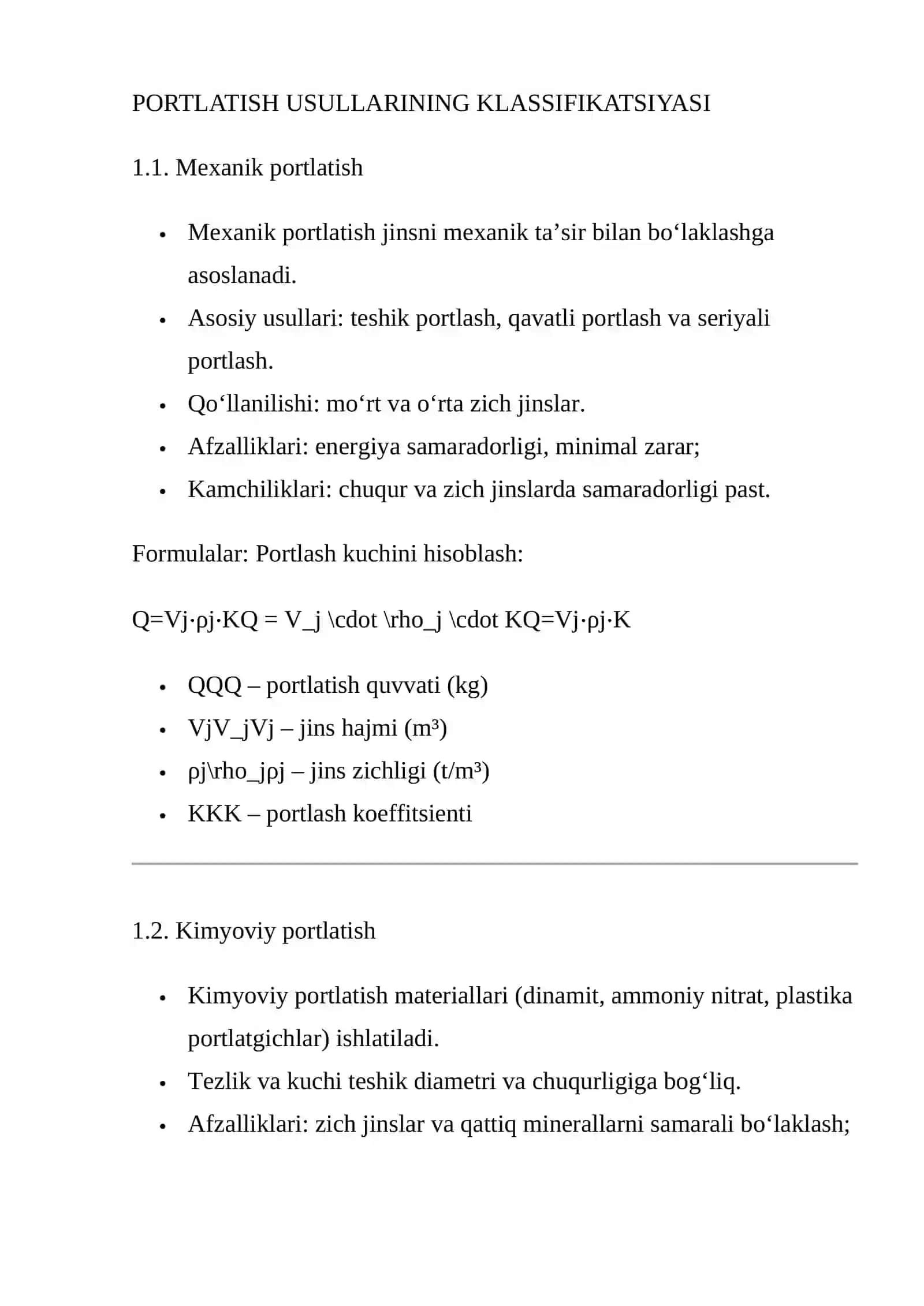 PORTLATISH USULLARI: OCHIQ KARERLARDA QO‘LLANILISHI 3