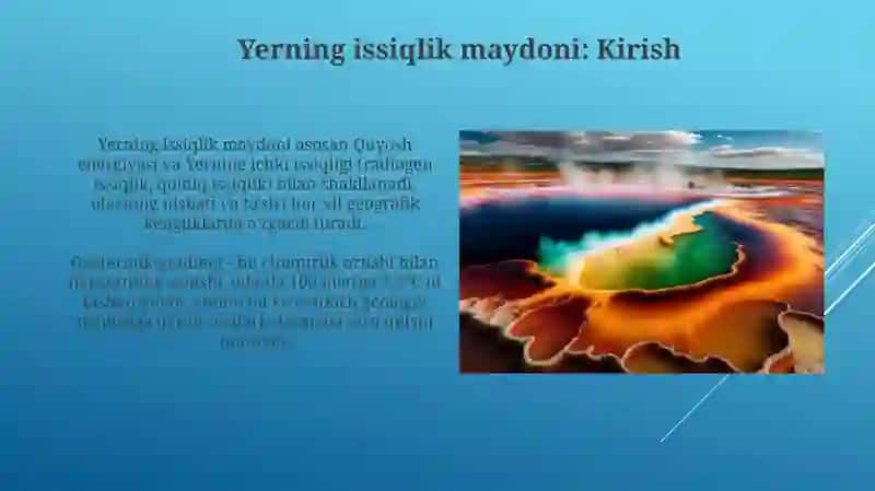 Yerning issiqlik maydoni: ta'rifi va ahamiyati 3