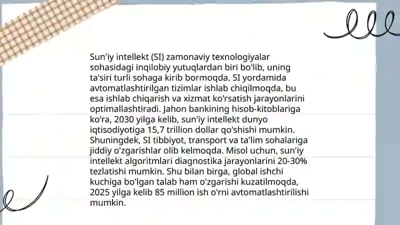 Sun'iy intellekt va uning Soha yoʻnalishiga ta'siri 3