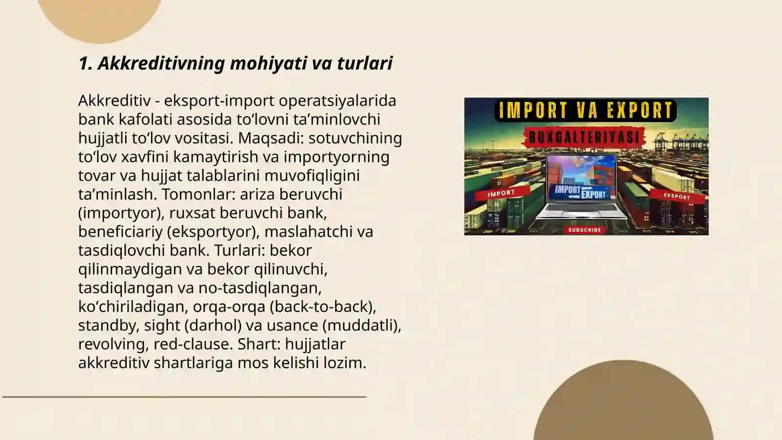 Akkreditivning mohiyati va turlari 3
