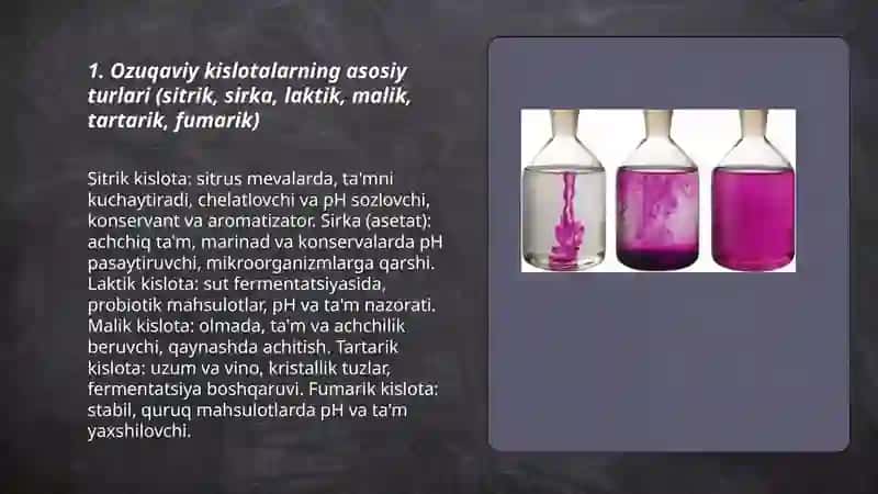 Ozuqaviy Kislotalar va Aromatizatorlar 3