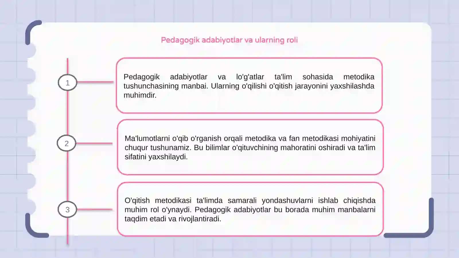 Pedagogik adabiyotlar va ularning roli 3