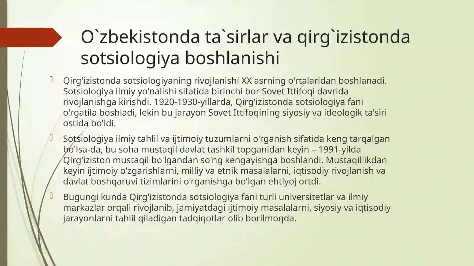 QIRG`IZISTON DAVLATIDA SOTSIOLOGIYA FANINING RIVOJLANISH BOSHQICHLARI 3