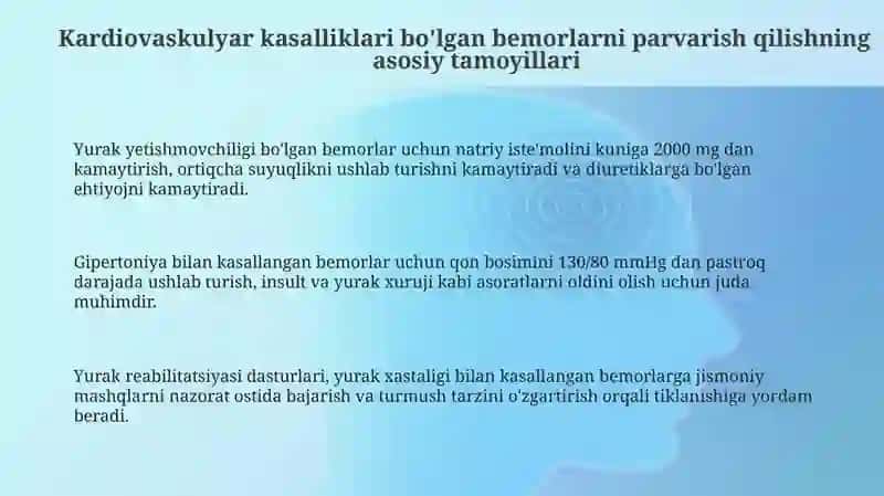 Yurak-qon tomir kasalliklari bilan kasallangan bemorlarni parvarish qilish 3