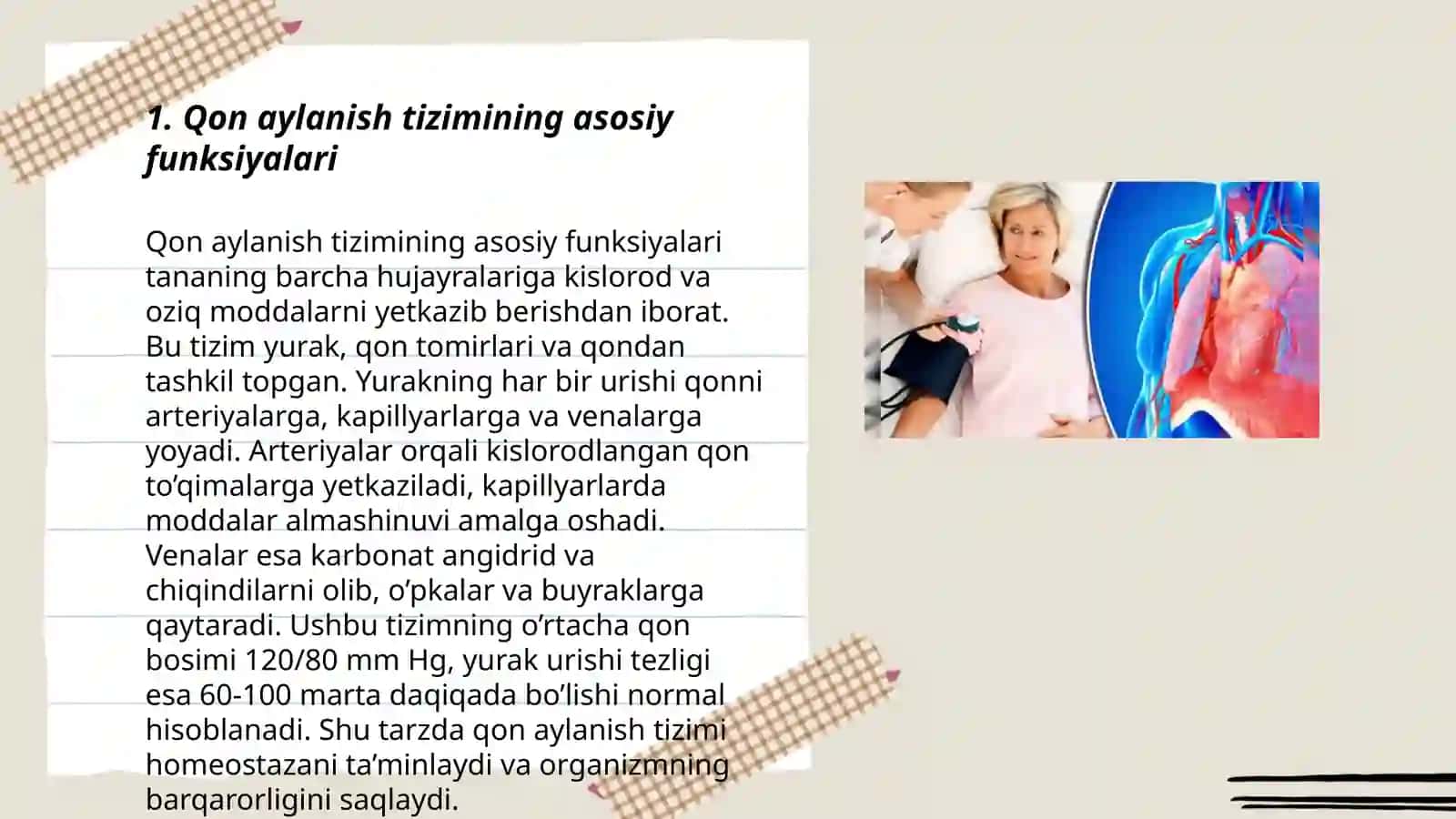 Qon aylanish tizimining yosh xususiyatlari va gigienasi 3