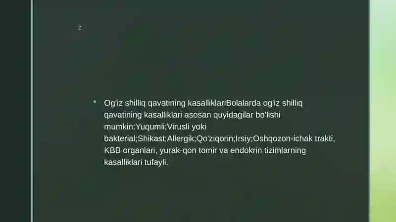 Bolalarda og'iz shilliq qavatining yallig'lanishi 3