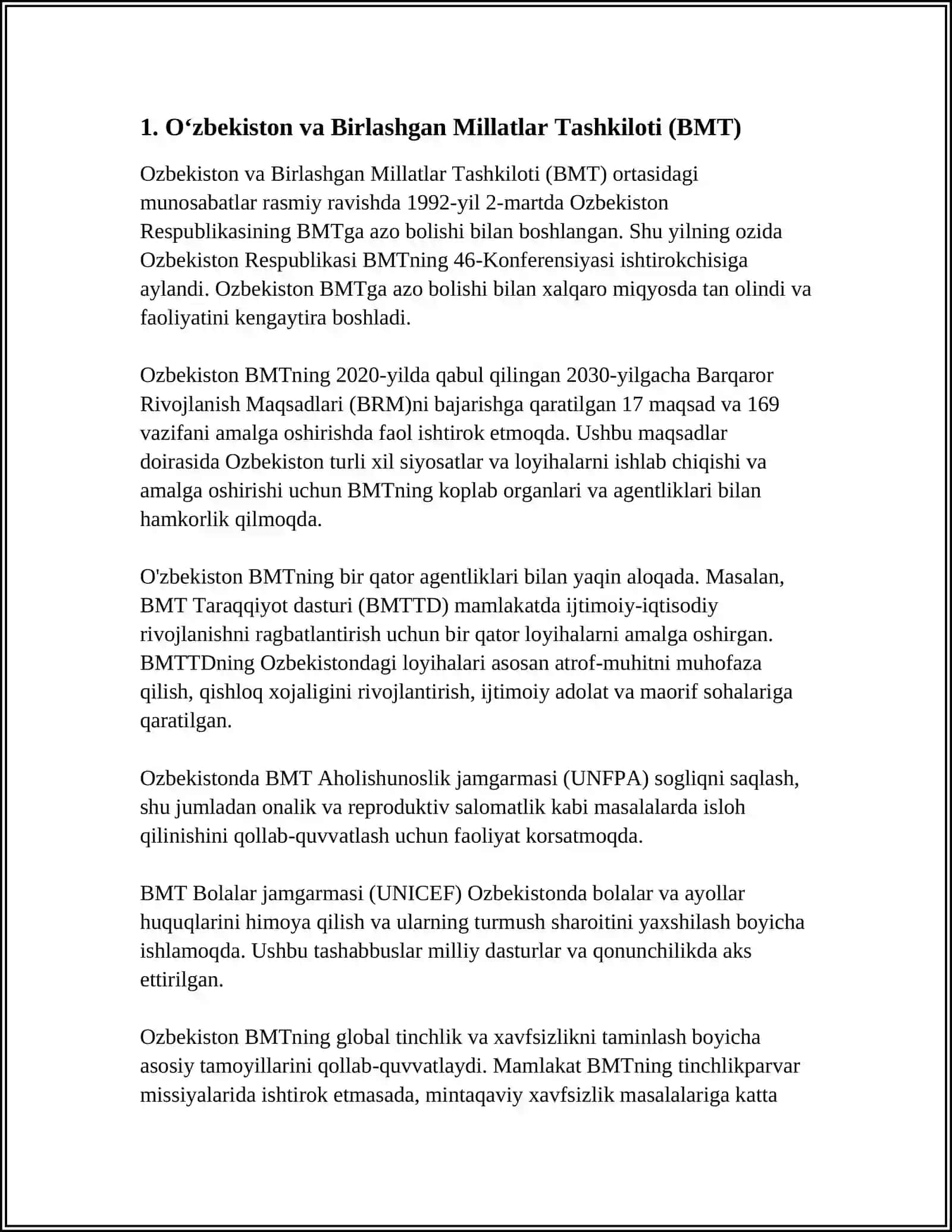 O‘ZBEKISTON RESPUBLIKASI OLIY TA’LIM FAN VA INNOVATSIYA VAZIRLIGI 3