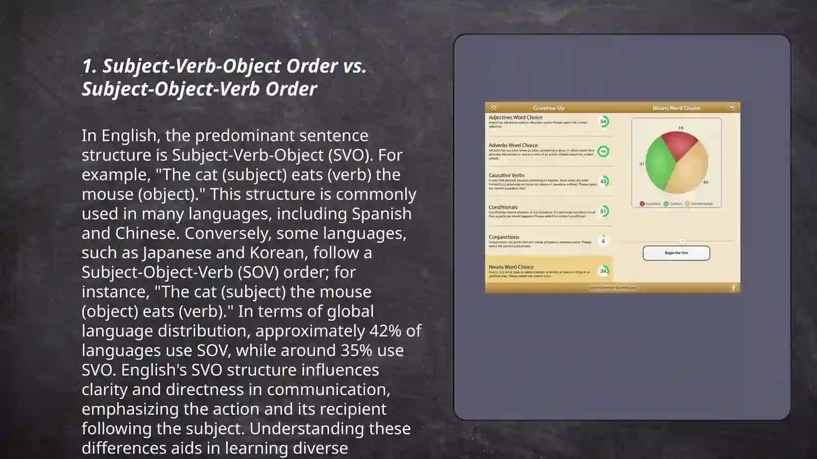 Subject-Verb-Object Order vs. Subject-Object-Verb Order 3