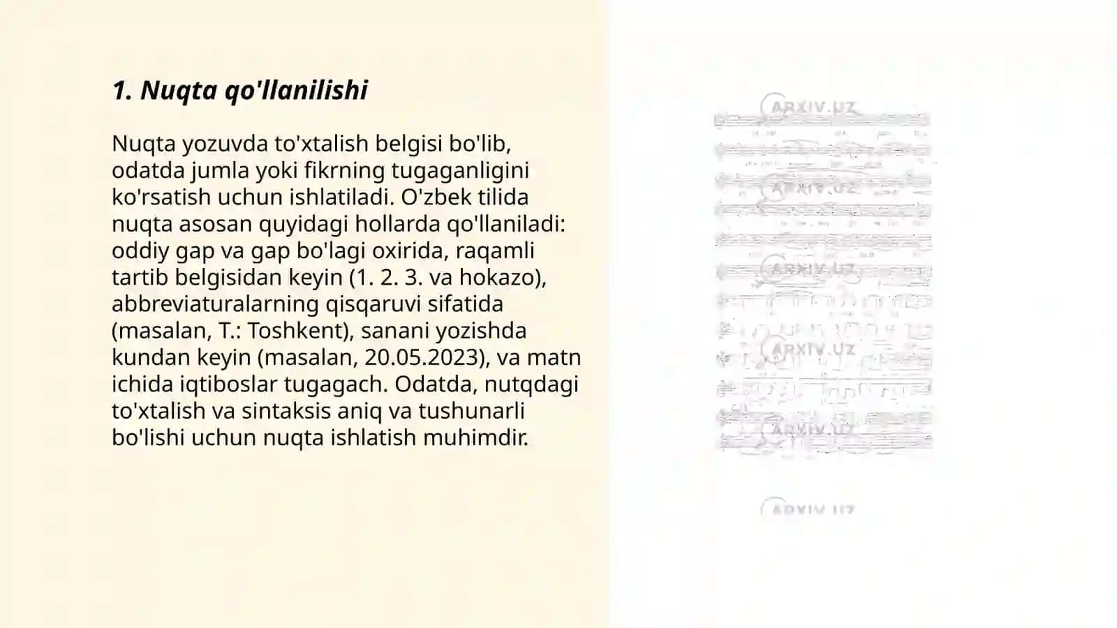 O’zbek tili punktuatsiyasining asosiy qoidalari 3