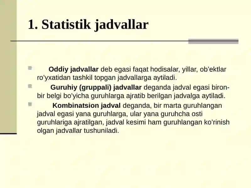 STATISTIK MA’LUMOTLARNI JADVAL VA GRAFIKLARDA TASVIRLASH 3