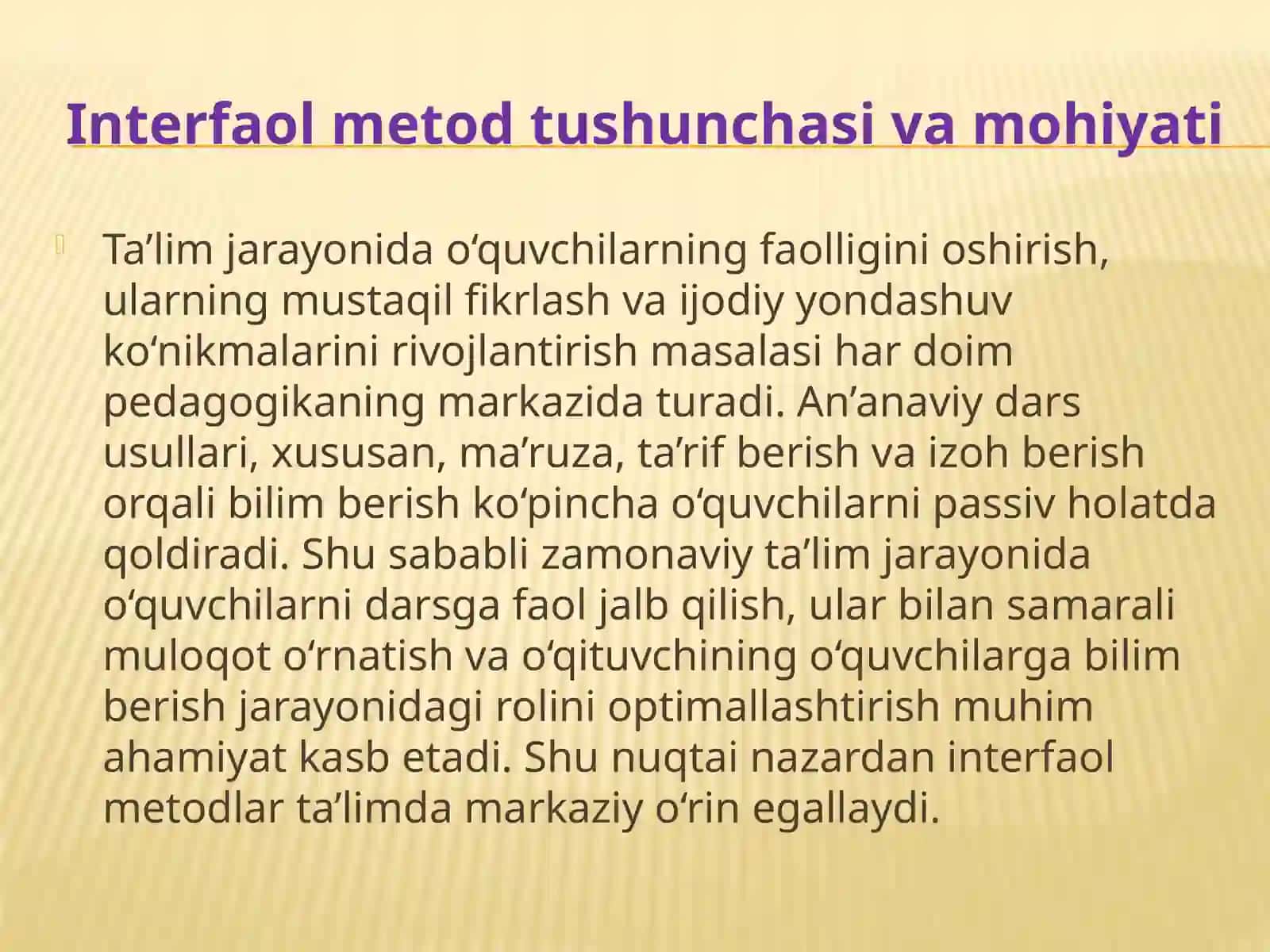 INTERFAOL METODLARDAN FOYDALANISH 3