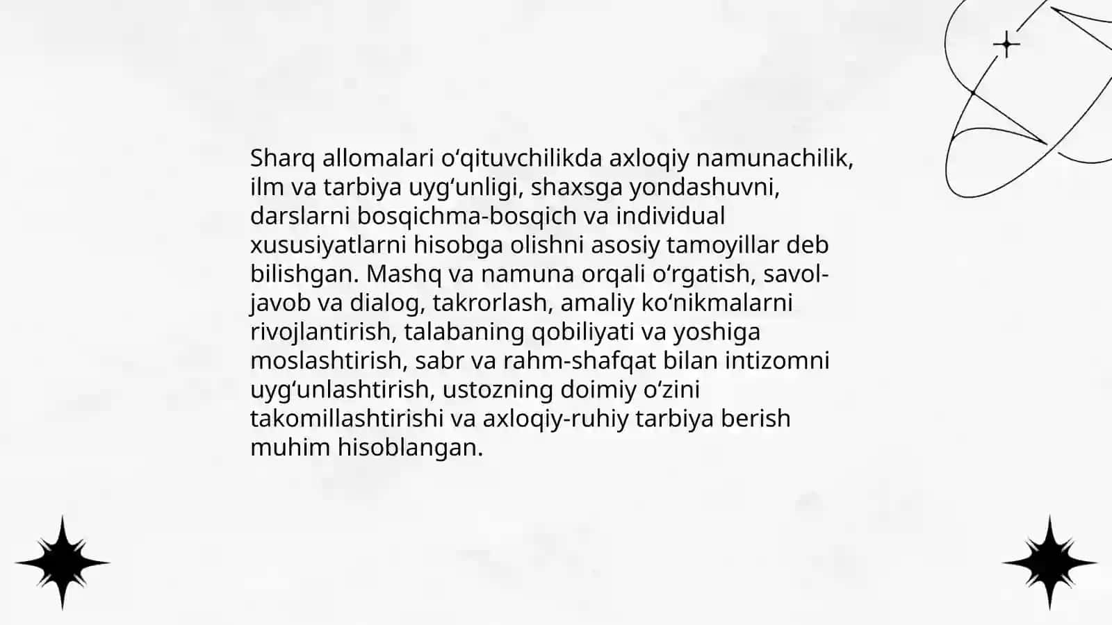 Sharq mamlakati allomalarining oʻqituvchilik kasbiga oid ilk qarashlari 3