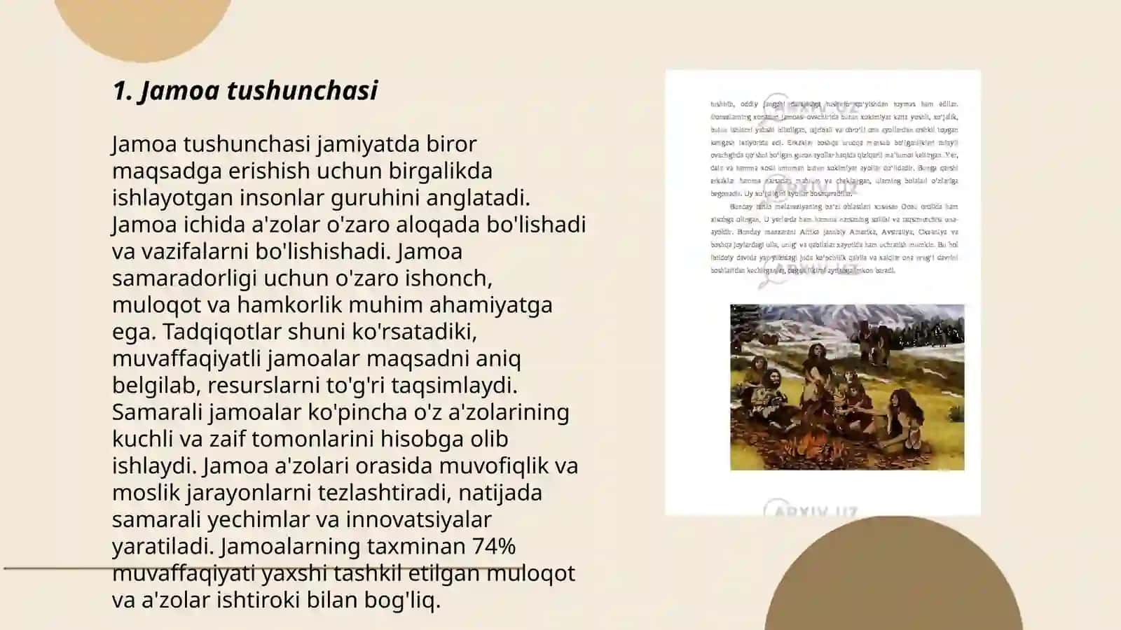 Ibtidoiy jamoaning shaklanishi 3