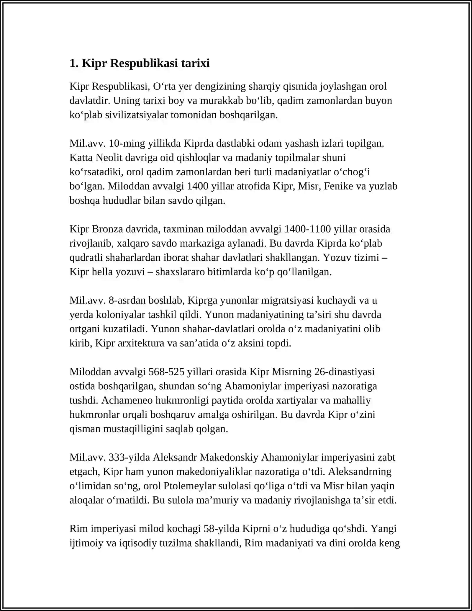 Kipr Respublikasi 3