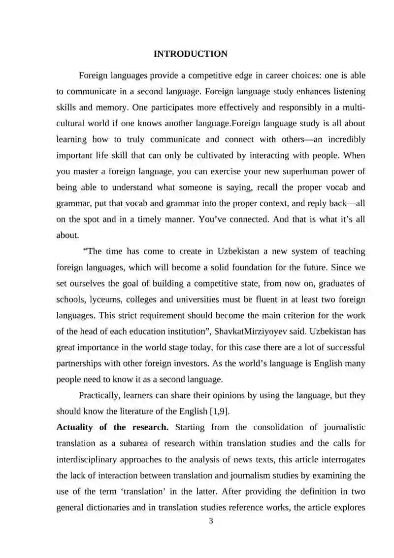 Course Paper on The Specifics of the Use of Terminology in Journalistic Texts 3