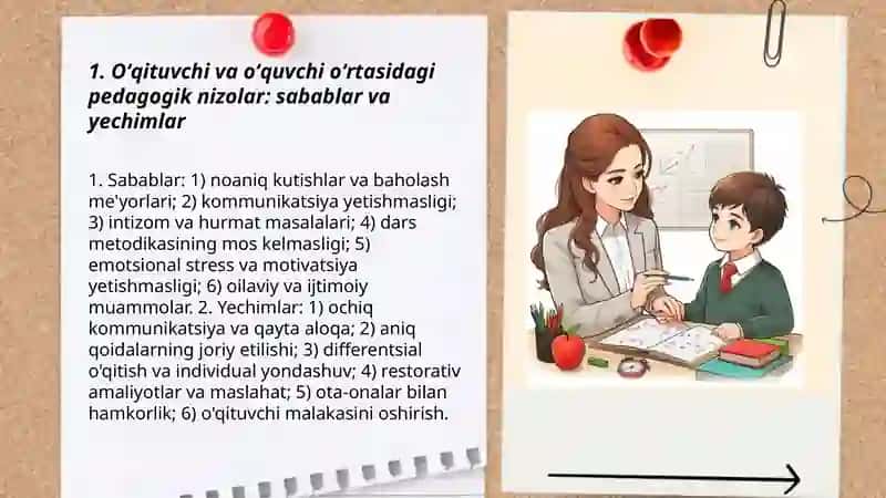 Oʻqituvchi kasbiy faoliyatida pedagogik nizolar va ziddiyatlar 3