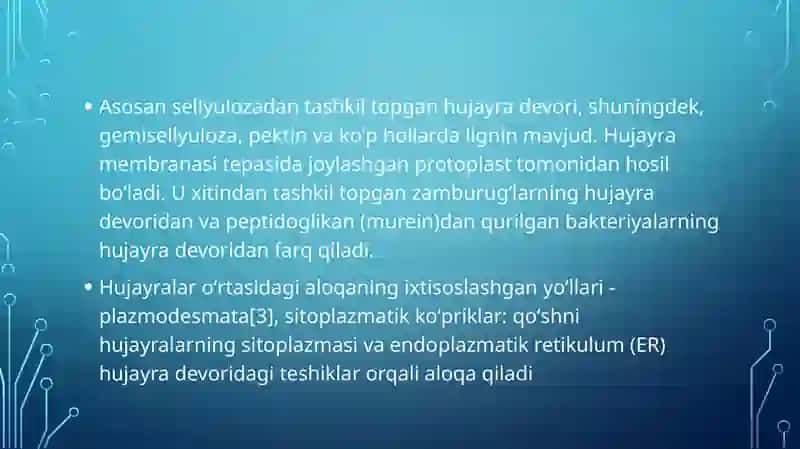 O’simlik hujayra va to’qimalarning tuzilishi.o’simliklarning vegetativ va generativ organlari va jinsiy ko’payishi 3