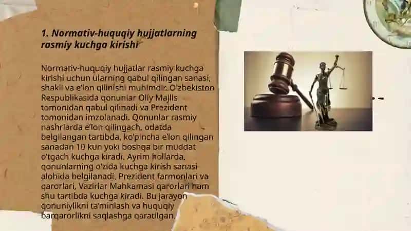 Normativ-huquqiy hujjatlarning vaqt, hudud va amal qilish muddatlari 3