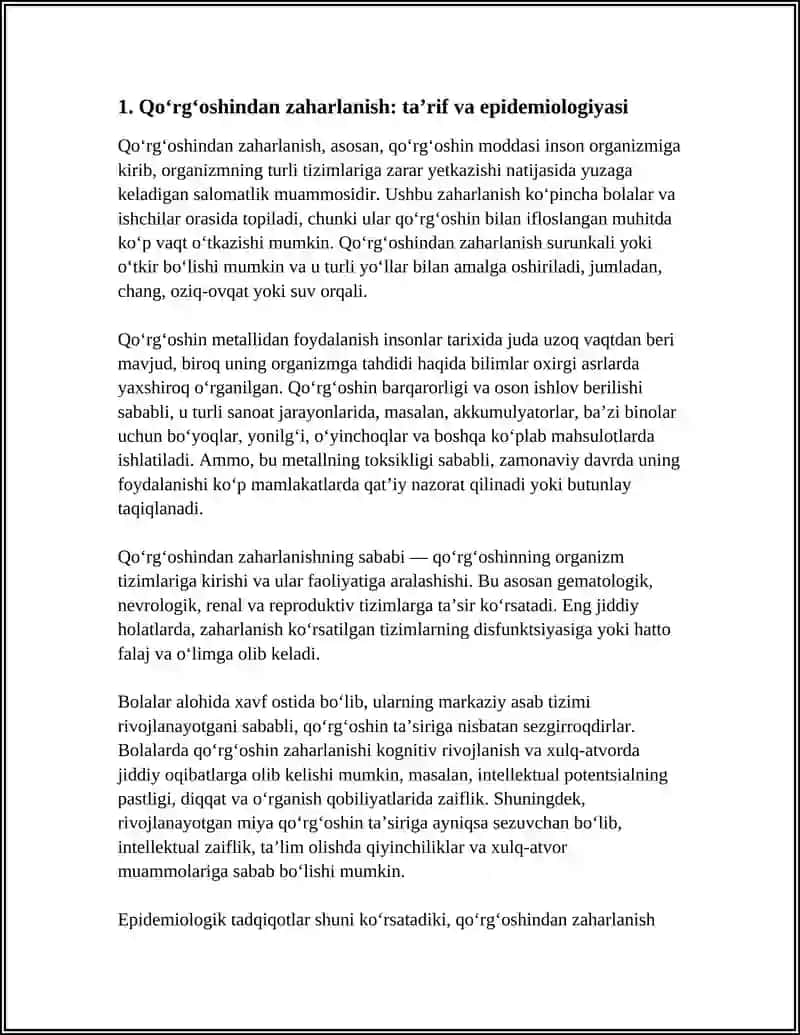 Qo‘rg‘oshindan zaharlanish 3