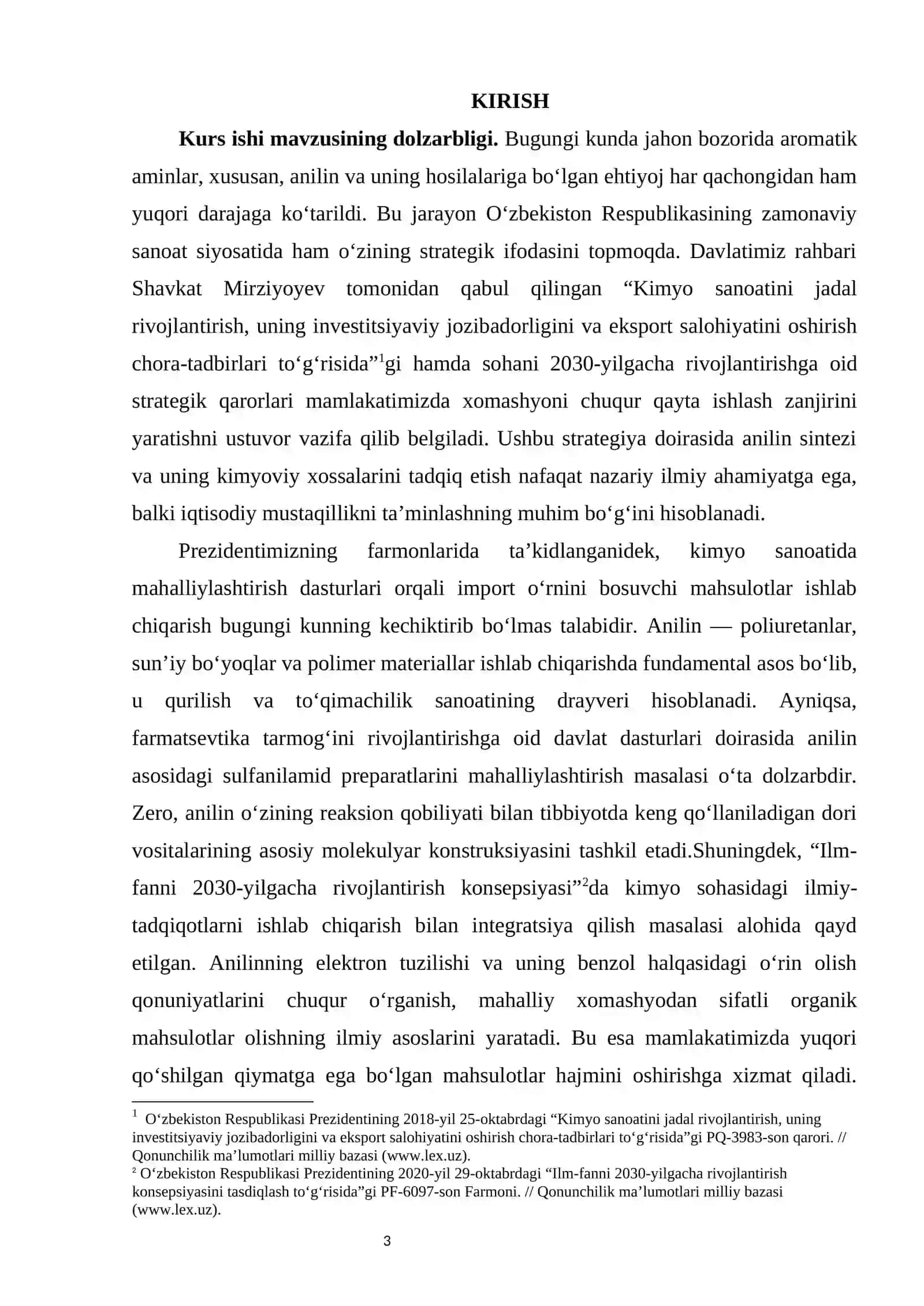Anilinning olinishi, fizik-kimyoviy xossalari va xalq xo‘jaligida ishlatilishi 3