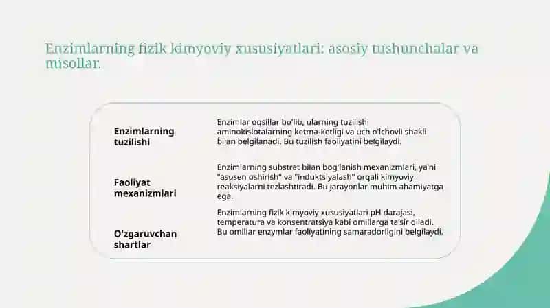 Fermentning fizik-kimyoviy xossalarini oʻrganish 3
