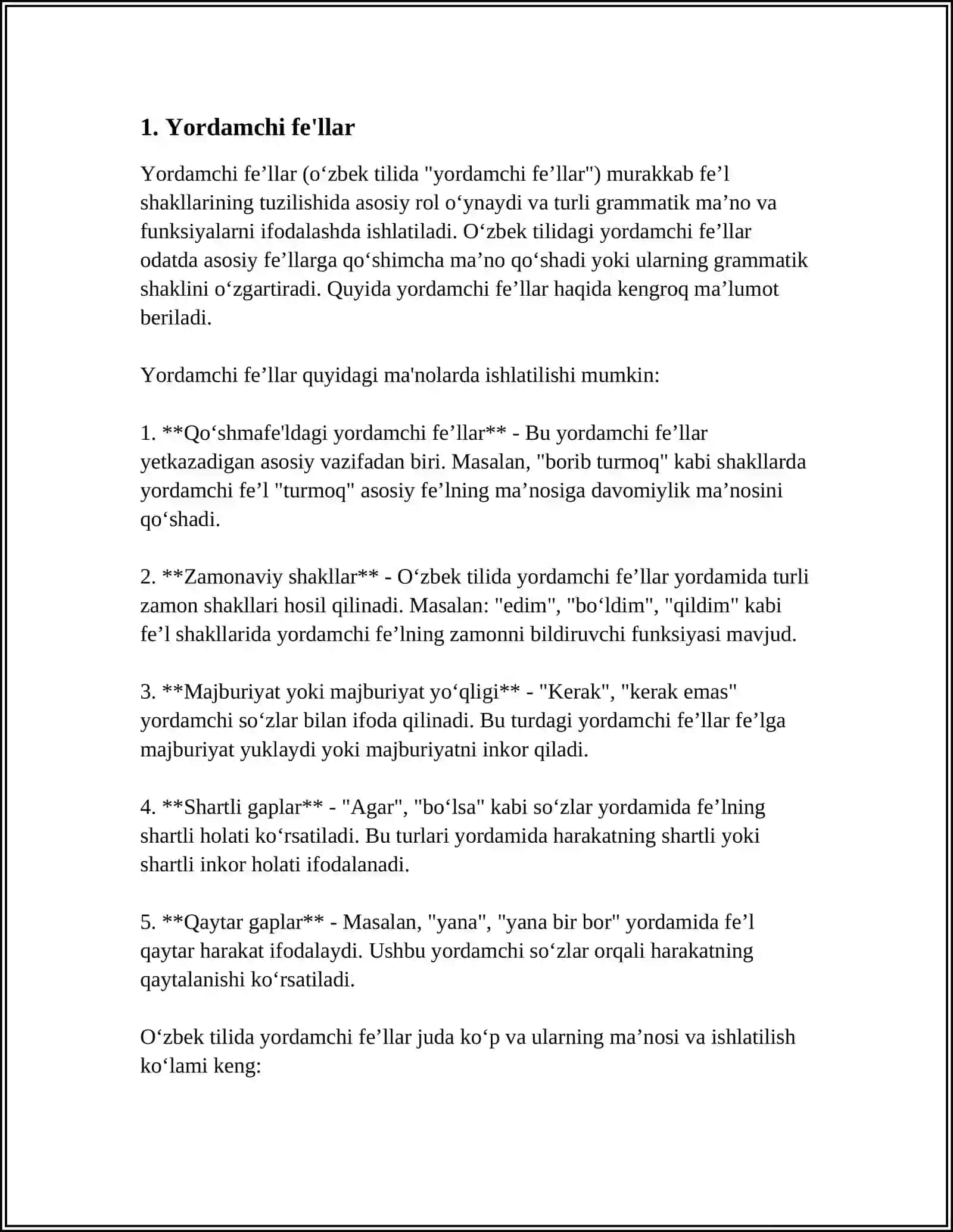 O'ZBEK TILIDA YORDAMCHI SO'ZLAR 3