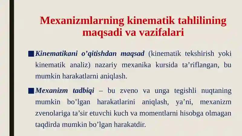 Mexanizmlarni kinematik tekshirish usullari 3