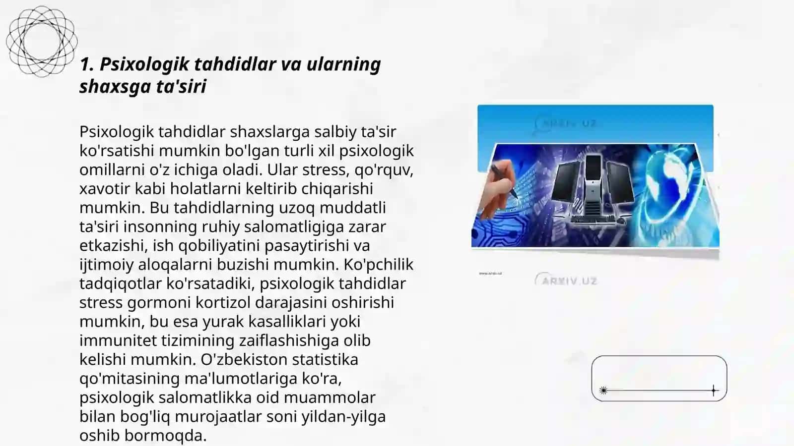 Psixologik Tahdidlar va Ular xaqida Muxtorova Sabrina 3