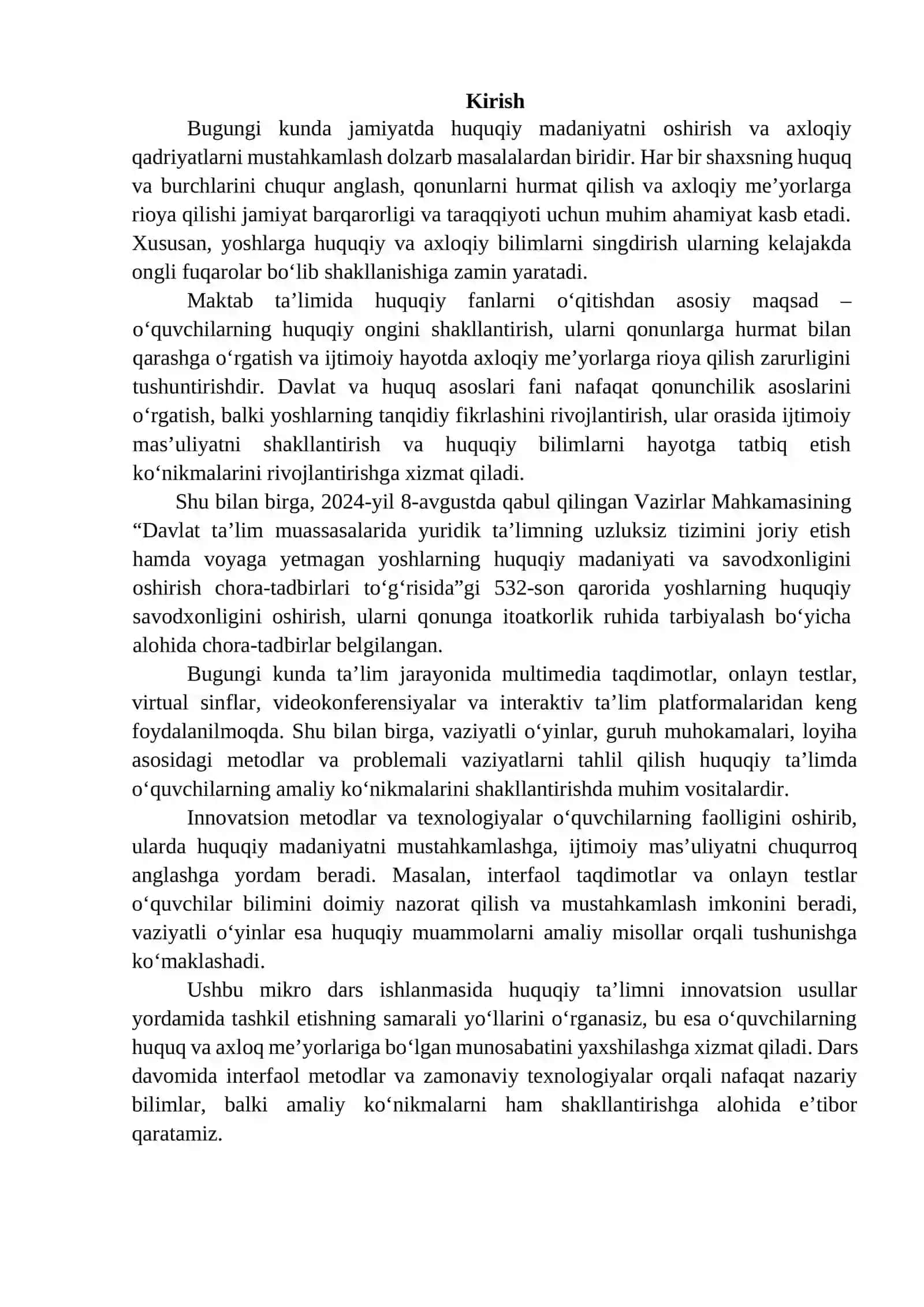 Huquqiy ta’limni innovatsion metodlar asosida tashkil etishning samarali yo‘llari 3